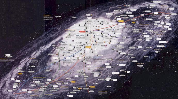 Carte de la Galaxie Star Wars