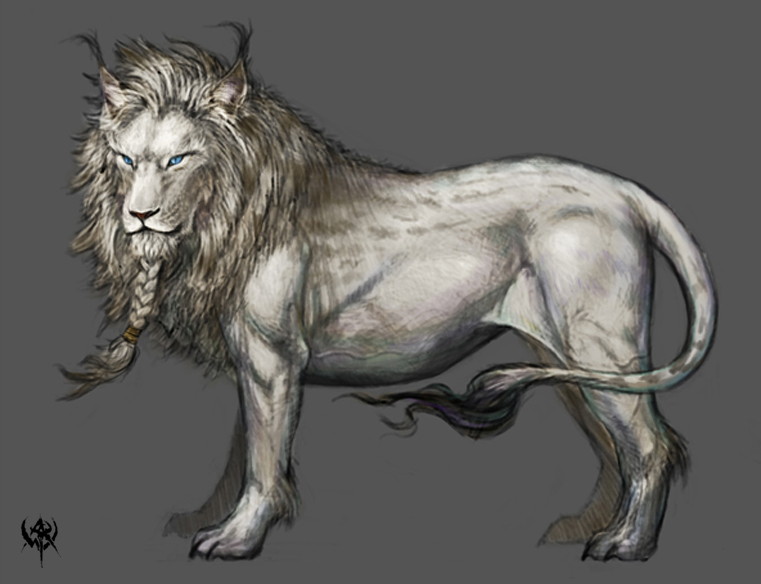 Lion blanc de Chrace